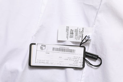 Dolce & Gabbana White Collared Long Sleeves Dress Shirt Top