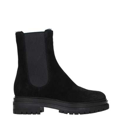 Gianvito Rossi Black Leather Ankle Boots