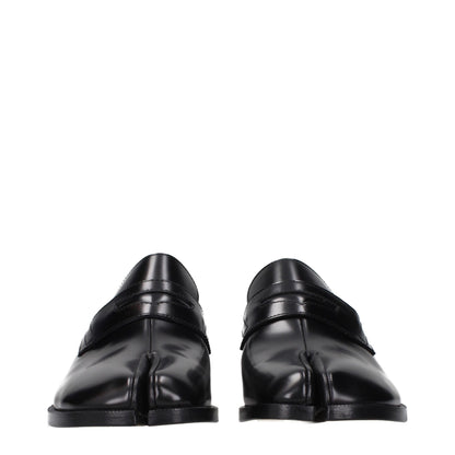 Maison Margiela Black Leather Slip-On Loafers
