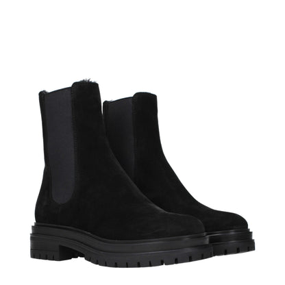Gianvito Rossi Black Leather Ankle Boots