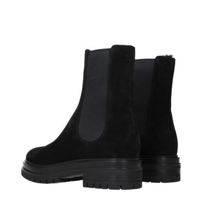 Gianvito Rossi Black Leather Ankle Boots