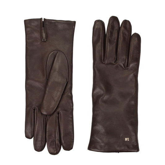 Max Mara Brown Leather Gloves