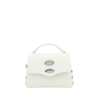 Zanellato White Calf Leather Bos Taurus Shoulder Bag