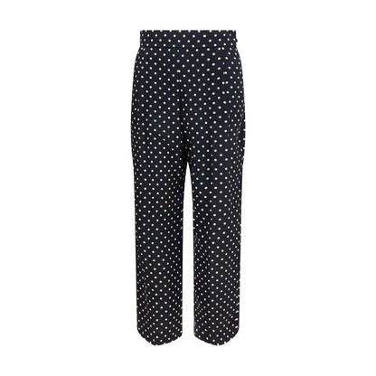 Valentino Black Silk Cropped Pants