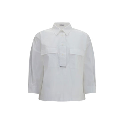 Brunello Cucinelli White Cotton Dress Shirt