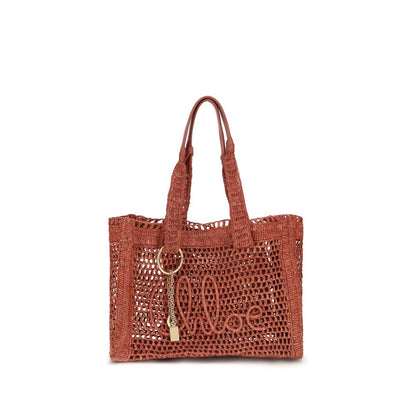 Chloé Brown Raffia Shoulder Bag