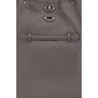 Zanellato Gray Calf Leather Bos Taurus Shoulder Bag