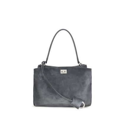Balenciaga Gray Calf Leather Bos Taurus Shoulder Bag
