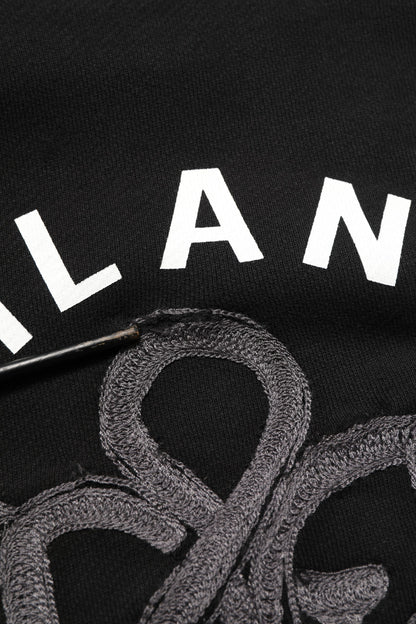Dolce & Gabbana Black Cotton Milano1984 Print Hoodie Sweater