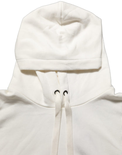 Dolce & Gabbana White Logo Hooded PulloverSweatshirt Sweater