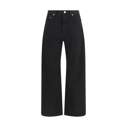 Haikure Black Cotton Straight-Leg Jeans