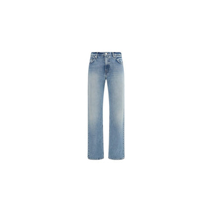 Haikure Blue Cotton Straight-Leg Jeans