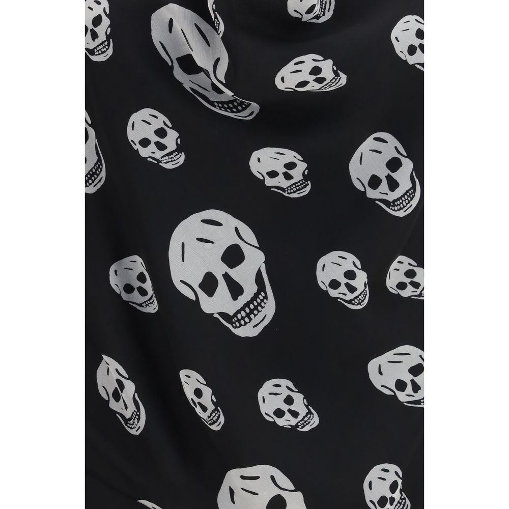 Alexander McQueen Black Silk Scarf