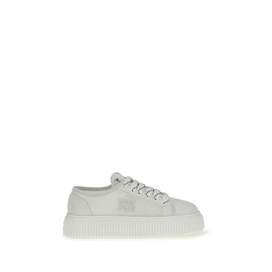 Miu Miu White Polyamide Platform Sneakers