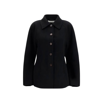 Rohe Black Wool Oves Aries Full-Length Jacket