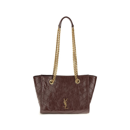Saint Laurent Brown Calf Leather Bos Taurus Shoulder Bag