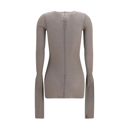 Rick Owens Gray Viscose Long Sleeve T-Shirt