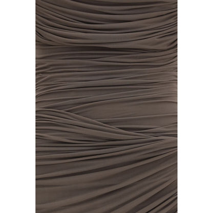 Magda Butrym Brown Copper Cocktail Dress