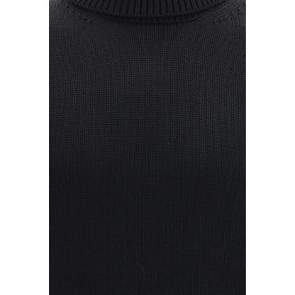Roberto Collina Black Wool Oves Aries Turtleneck