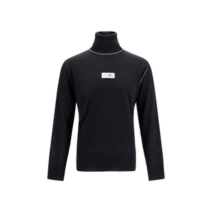 MM6 Black Wool Oves Aries Turtleneck
