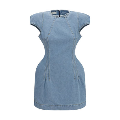 Magda Butrym Blue Cotton Casual Dress