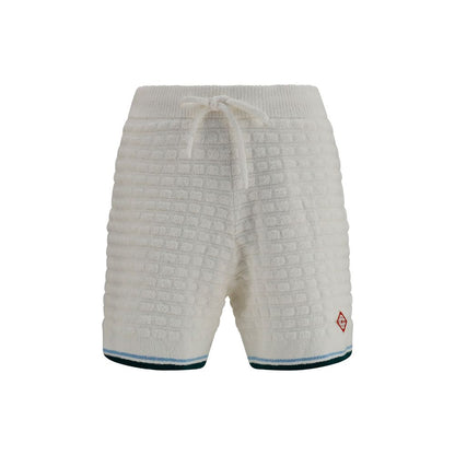 Casablanca White Cotton Bermuda Shorts