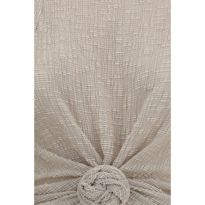 Magda Butrym Beige Lyocell Sleeveles T-Shirt