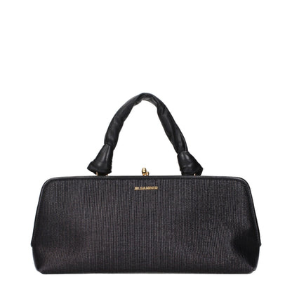 Jil Sander Black Raffia Handbag