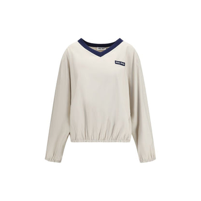 Miu Miu Beige Recycled Polyester Sweatshirt