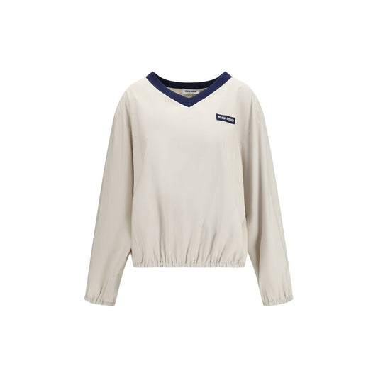 Miu Miu Beige Recycled Polyester Sweatshirt
