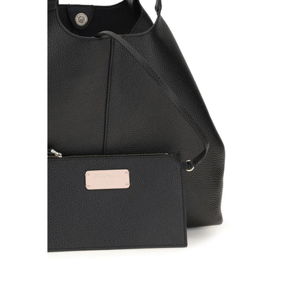 Coccinelle Black Calf Leather Bos Taurus Shoulder Bag