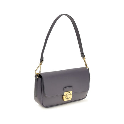 Coccinelle Blue Calf Leather Bos Taurus Shoulder Bag
