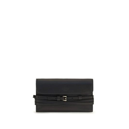 Moschino Black Goatskin Shoulder Bag