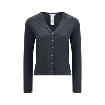 The Row Gray Cotton Cardigan