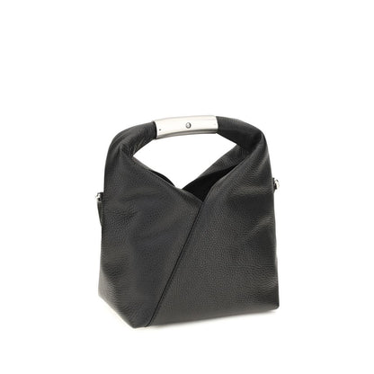 MM6 Black Calf Leather Bos Taurus Shoulder Bag