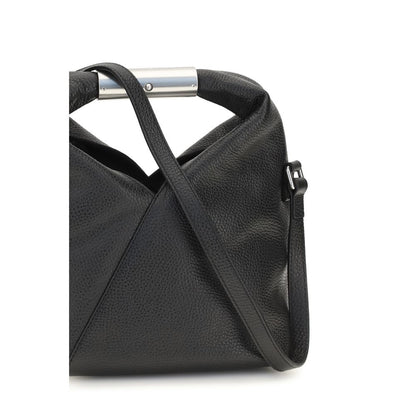 MM6 Black Calf Leather Bos Taurus Shoulder Bag