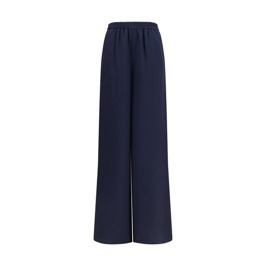 Max Mara Blue Silk Casual Pants