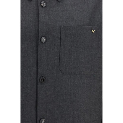 Valentino Garavani Gray Polyester Full-Length Jacket