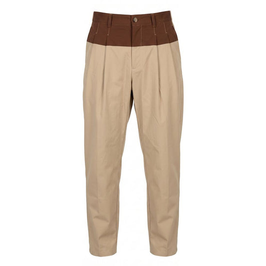 Trussardi Jeans Beige Cotton Mens Pants