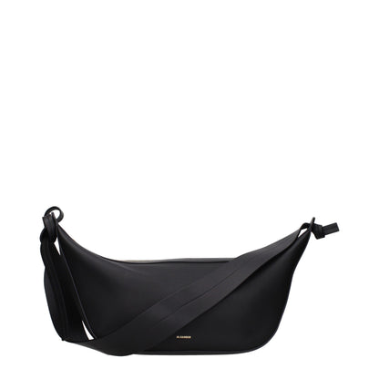 Jil Sander Black Leather Shoulder Bag