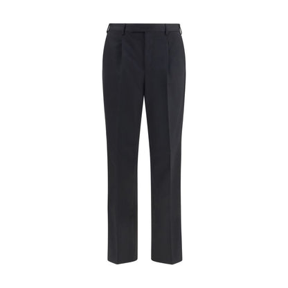 PT Torino Black Wool Oves Aries Casual Pants