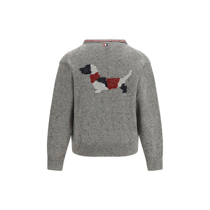 Thom Browne Gray Wool Oves Aries Cardigan