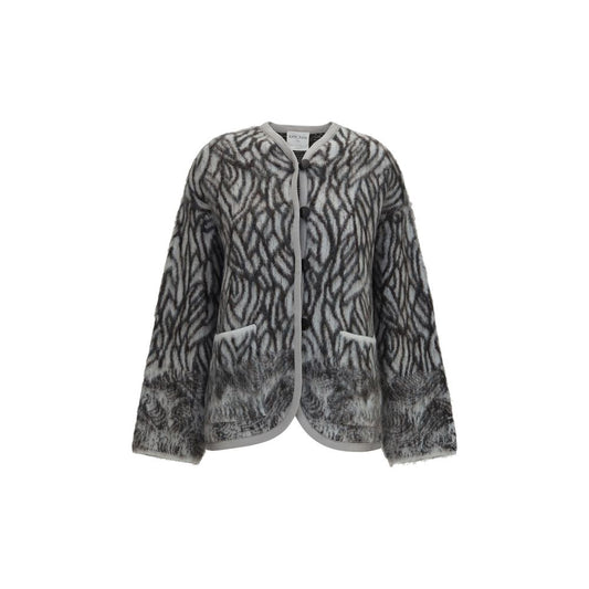 Forte_Forte Gray Alpaca Vicugna Pacos Cardigan
