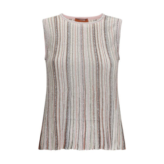 Missoni Multicolor Rayon Sleeveles T-Shirt