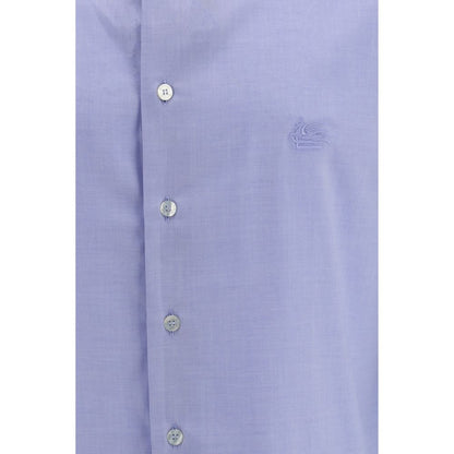 Etro Blue Cotton Dress Shirt