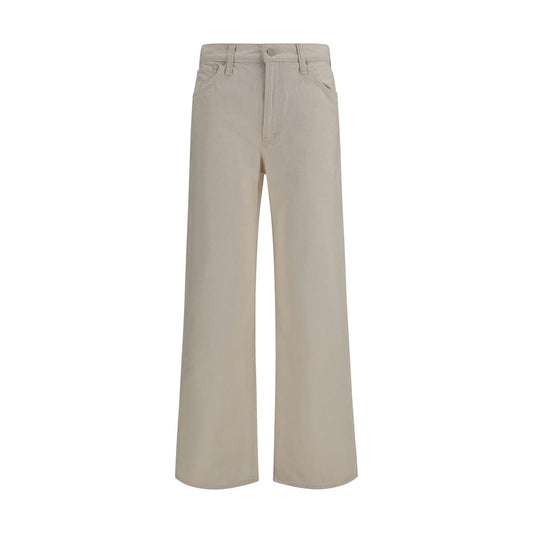 Mother Denim White Cotton Relaxed Fit Jeans
