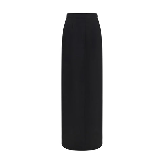 Maison Margiela Black Wool Oves Aries Long Skirt
