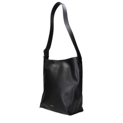 Jil Sander Black Leather Crossbody Bag