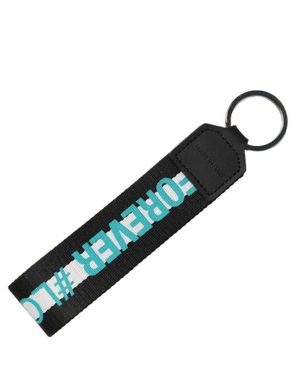 Dolce & Gabbana Multicolor Logo Polyester Brass Holder Keychain Keyring