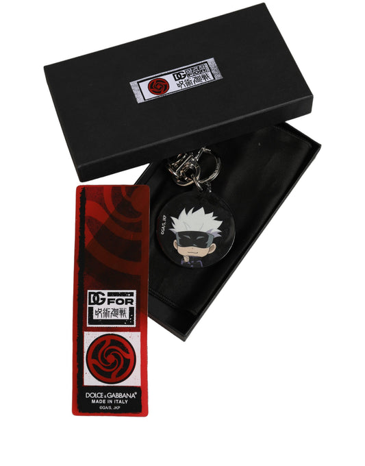 Dolce & Gabbana Black Kaisen Satoru Gojo Charm Metal Keychain Keyring